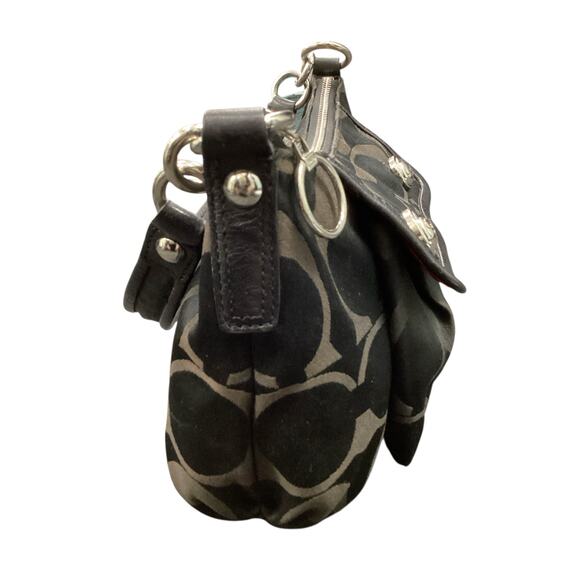 Coach Purse Women’s 1Size Small Canvas With C Logo Zipper 1 Handle Red Interior - Picture 4 of 10